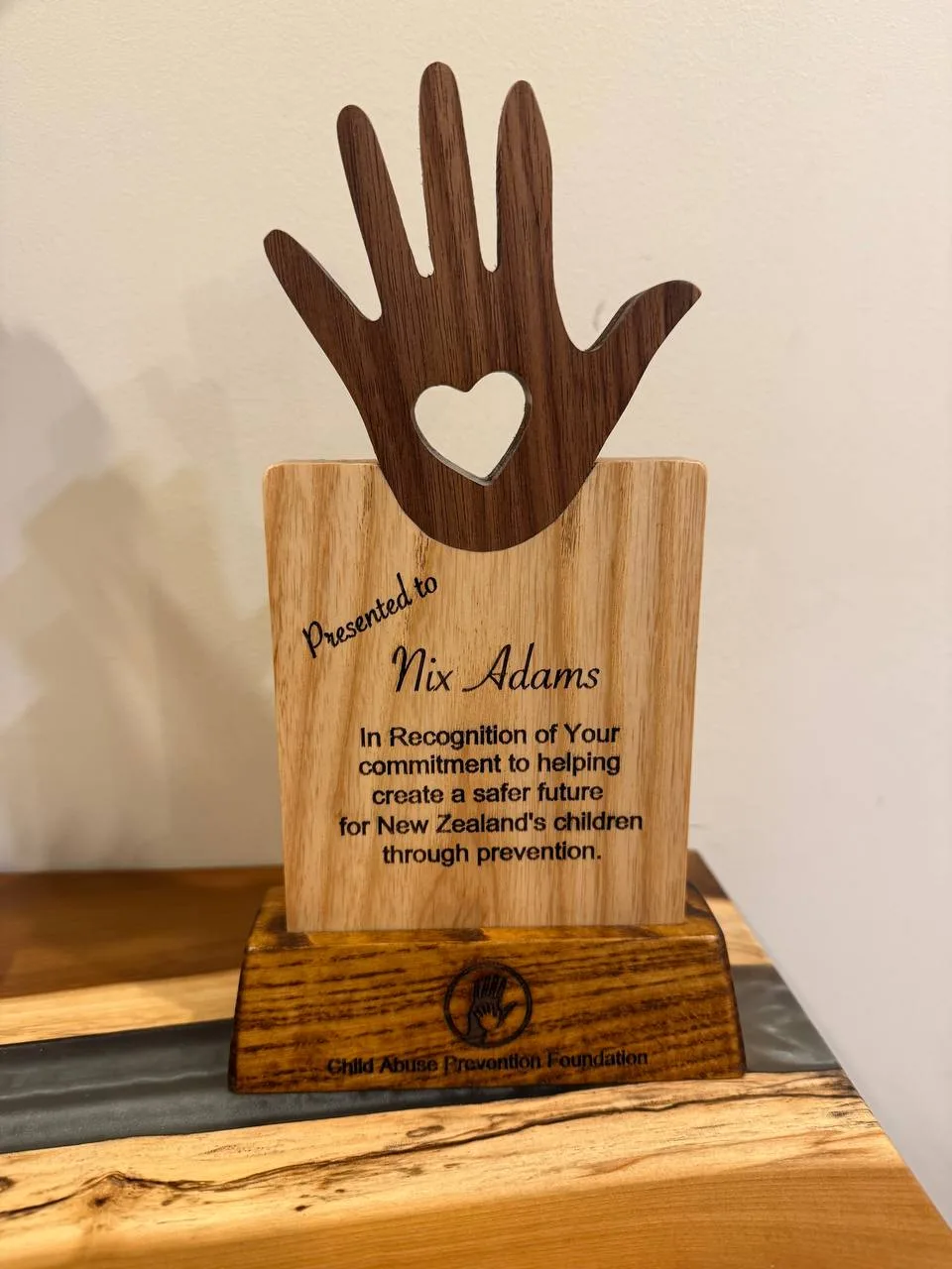 Custom wooden trophies