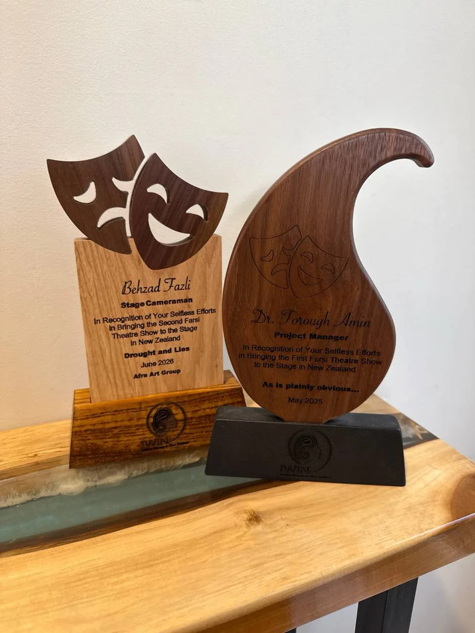 Custom wooden trophies